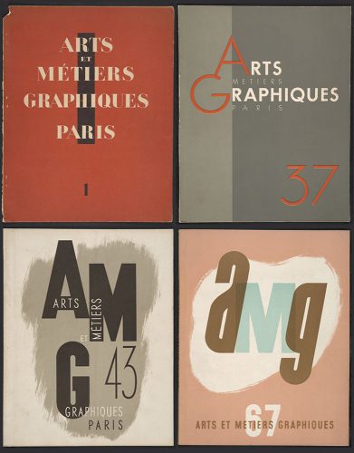 Examples of different cover styles used for AMG throughout the years. AMG 1 (September 1927), AMG 37 (September 1933), AMG 43 (October 1934), AMG 67 (March 1939).
