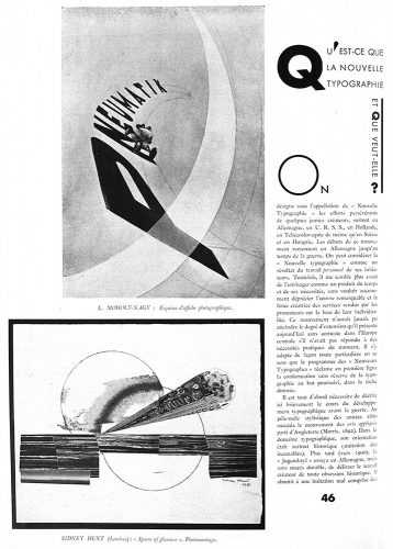 Article on New Typography by Jan Tschichold in AMG 19 (September 1930).