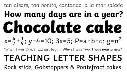 Figure 10. Twinkl Sans. TypeTogether, Twinkl specimen.