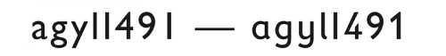 Figure 6. Regular versions compared to the versions with infant characters. Gill Sans versus Gill Sans Schoolbook.