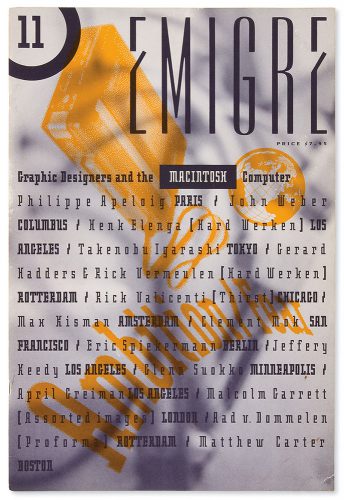 Emigre #11 cover designed by Rudy VanderLans, 1989.